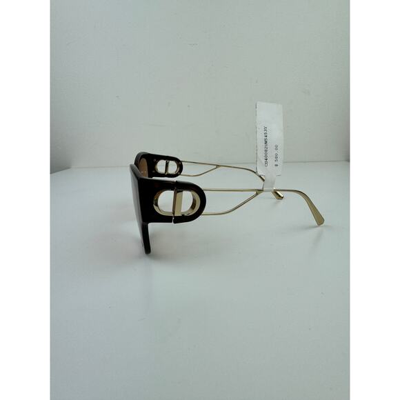 CHRISTIAN DIOR CD Montaigne Light Havana Brown Gold / Brown Sunglasses RARE NEW - Picture 5 of 11